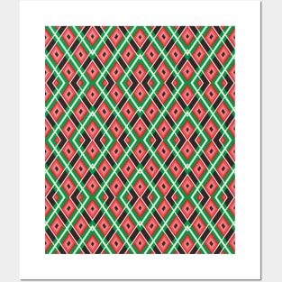 Red buffalo check-plaid-tartan pattern Posters and Art